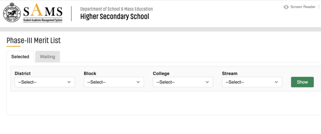 Sams Odisha Waiting List 2024 Download Selection List @samsodisha.gov.in